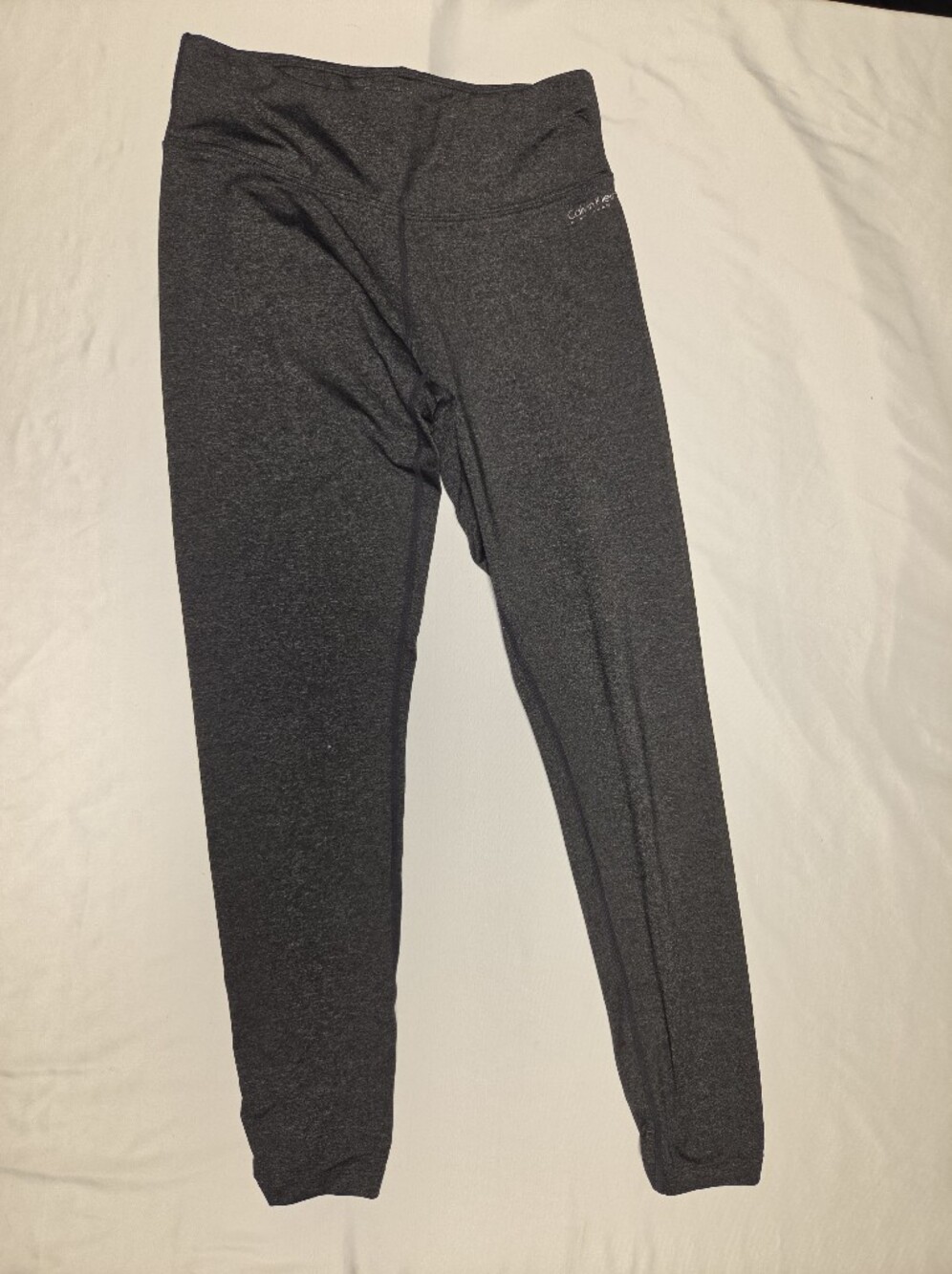 Calvin Klein Performance Dark Heather Gray Ruched Leggings Size S Quick Dry